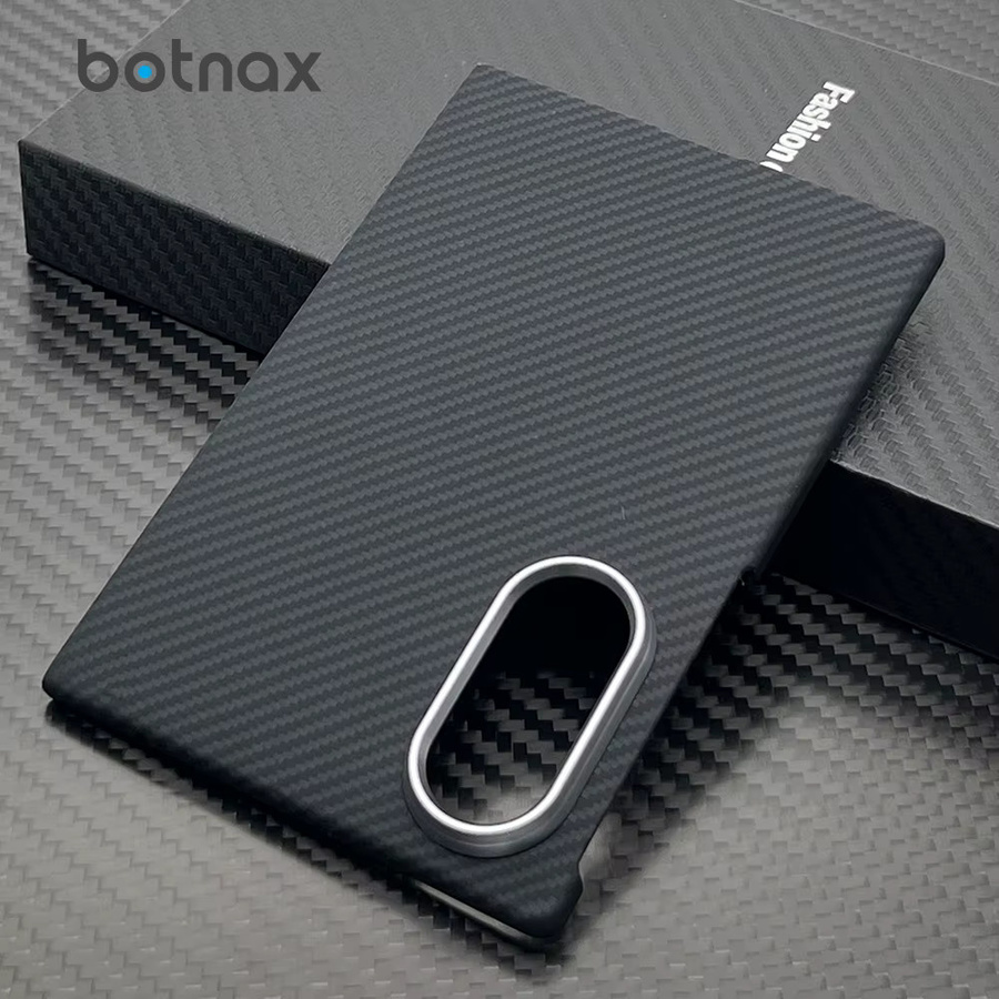 Samsung Galaxy Z Fold8 Schutzhülle aus Kohlefaser und Aramid-Kevlar in Schwarz und Braun - Bild 2