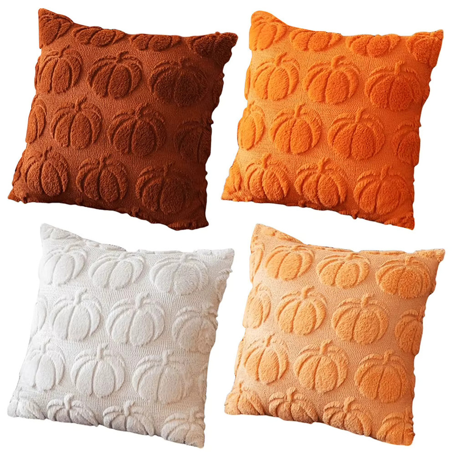 Alloet Kürbis Herbst Kissenbezüge für Sofa und Halloween Dekoration, B/B/H: 45 x 45 cm - Bild 5