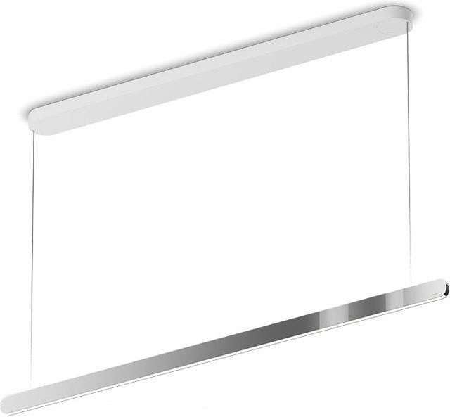 Occhio Mito linear volo 140 up LED-Pendelleuchte in Weiß matt mit Dark Chrome Kopf für die Raumbeleuchtung, inklusive Occhio air Modul und x-tra warm LED (2200K - 3500K) - Bild 1