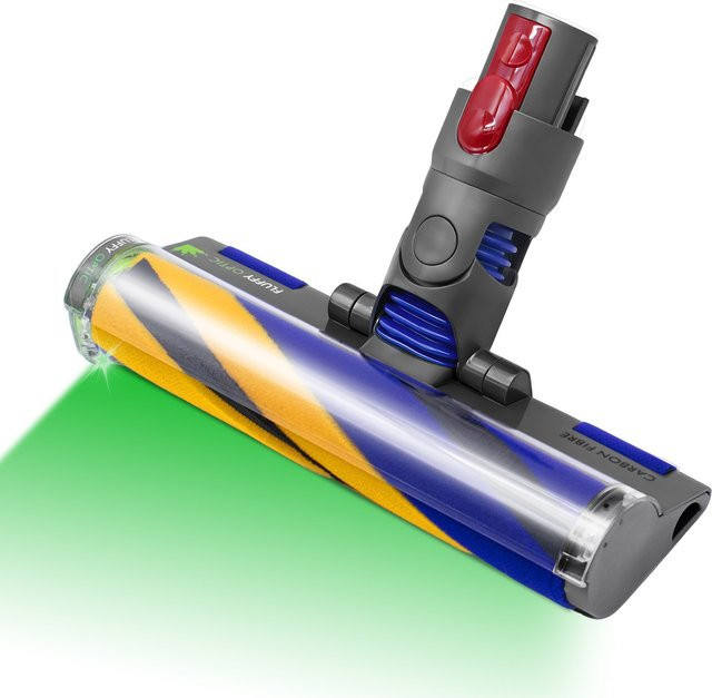 Laser-Bodenbürste für Dyson V10 V11 V15 V8 V7 V10Slim V12Slim mit LED-Beleuchtung und Soft Suction Head, Multicolor - Bild 1