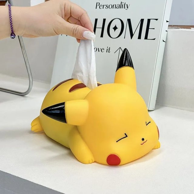 TAKARA TOMY Pikachu Taschentuchbox aus Kunststoff in Gelb - Bild 1