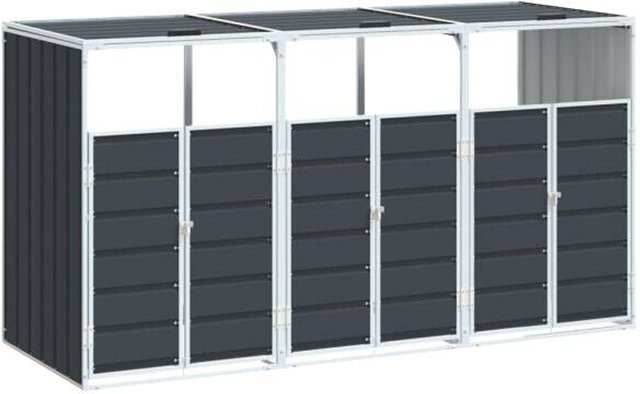 vidaXL Mülltonnenbox Dreifach Anthrazit H x B x T: 115 x 216 x 81 cm - Bild 1