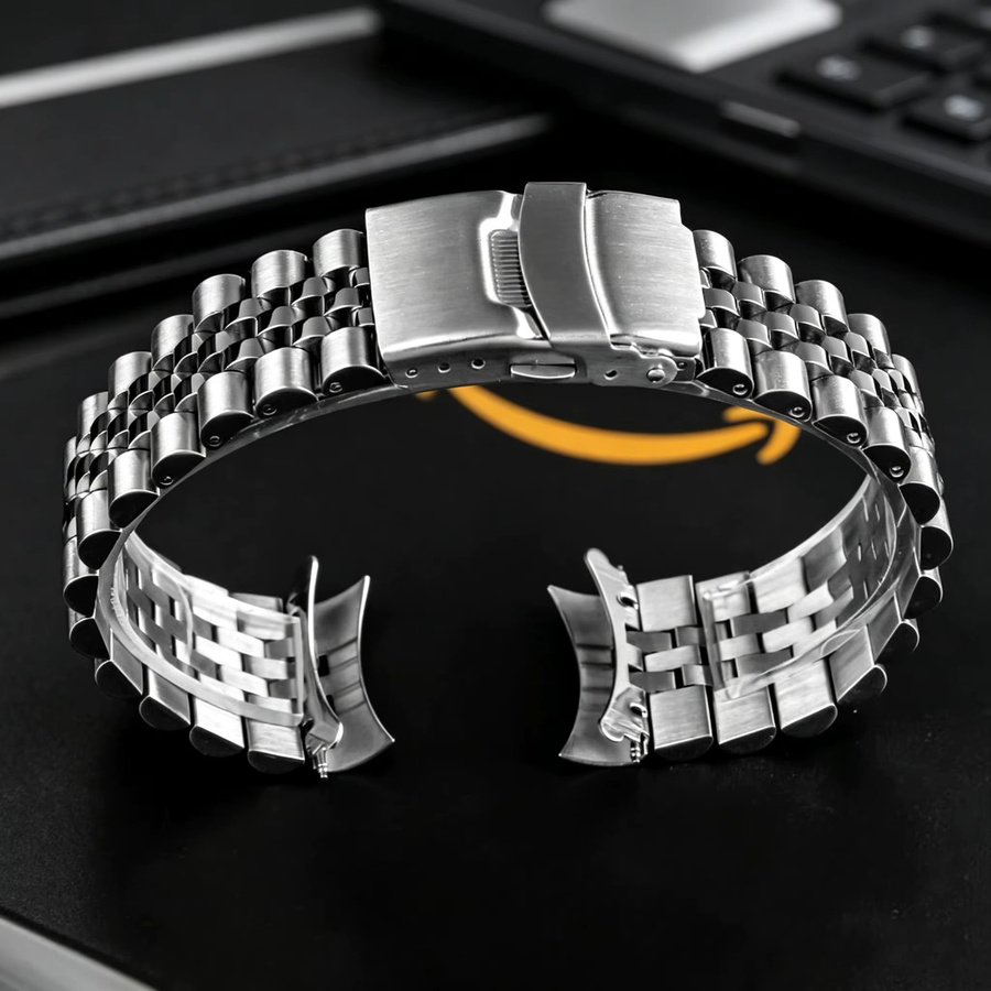 Hiyii Uhrenarmband Edelstahl, Silber, 22 mm, Unisex - Bild 3