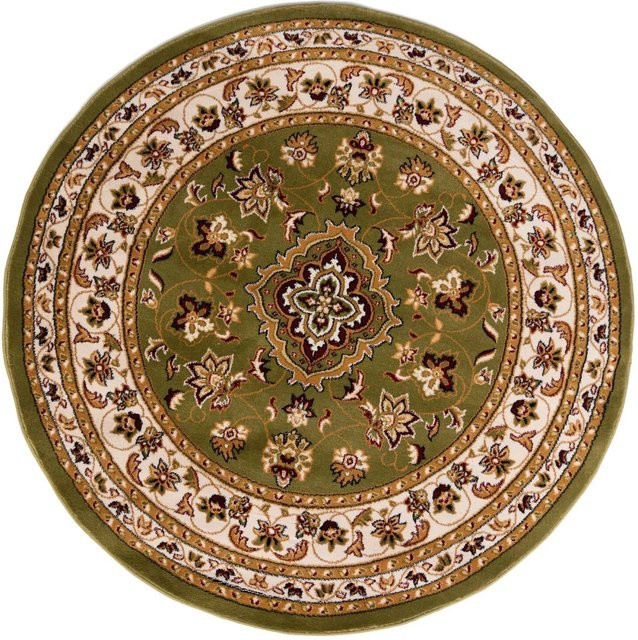 Flair Rugs Vintageteppich Sherborne Rund Ø 133 cm Grün mit floralem Orient-Design - Bild 1