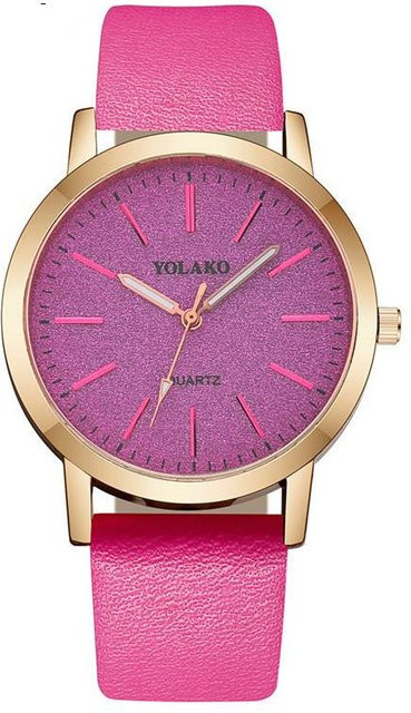 lijiansdx3 Armbanduhr Quarz, Leder, Roségold, Damen - Bild 1