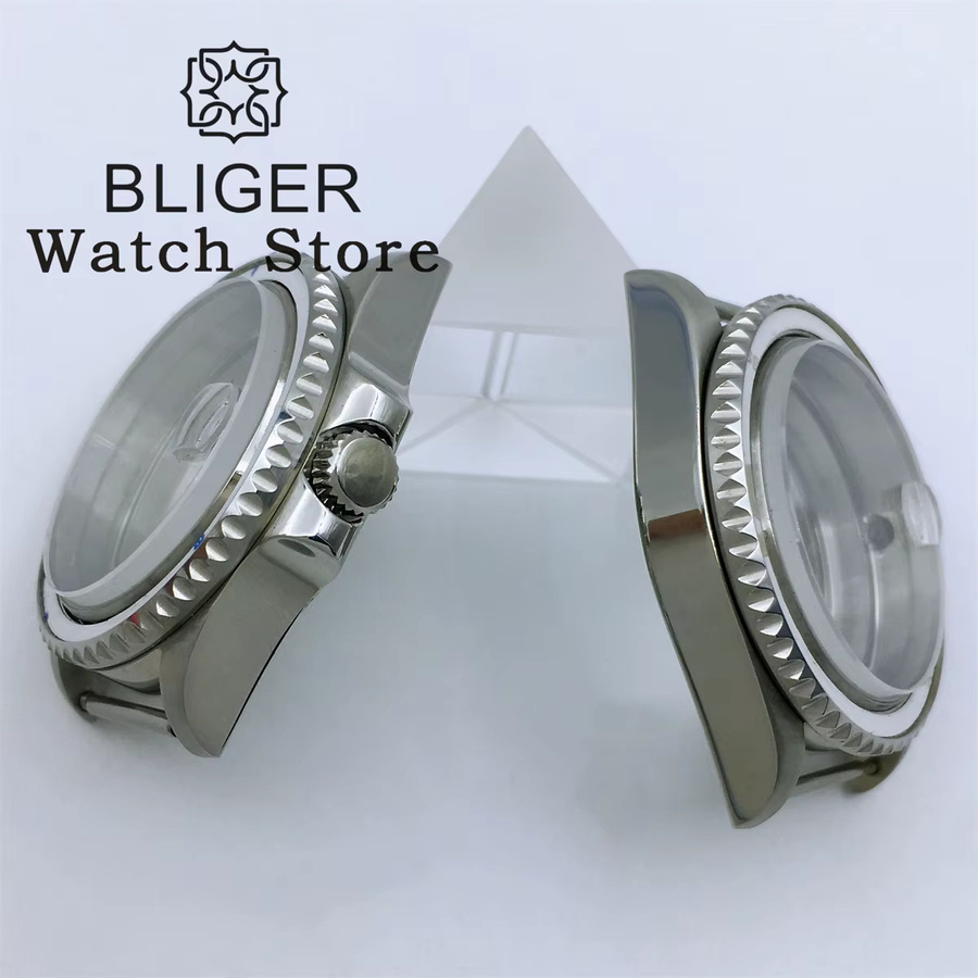 BLIGER Uhrengehäuse, Keramik-Lünette, Saphirglas, Silber, Unisex - Bild 2