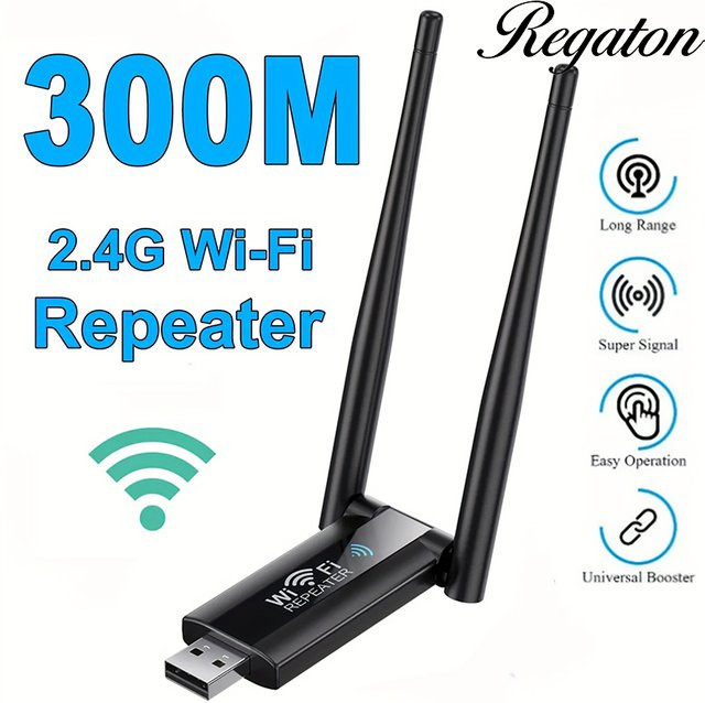Regaton WLAN Repeater 2,4G 300Mbps Single-Band Wi-Fi Signalverstärker zur Heimnetzwerk-Erweiterung - Bild 1