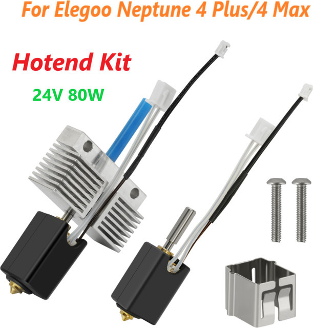 Elegoo Neptune 4 Plus Max Hotend Kit mit Messing- und gehärteter Stahl Düse für High Speed FDM 3D-Drucker Zubehör - Bild 1
