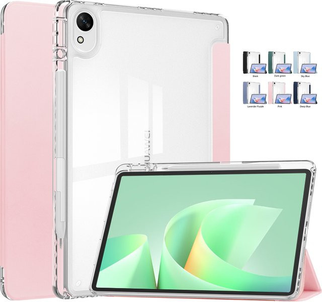 Huawei MatePad 11 5S 2026 Schutzhülle mit Stifthalter und Acryl-Klarsicht-Rückseite in Transparent Blau - Bild 1