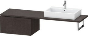 Duravit L-Cube Unterschrank modern in Braun Matt mit einer Schublade und Wandmontage B: 72 cm, T: 54,7 cm, H: 40 cm - Bild 1