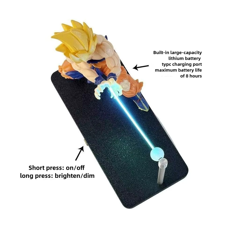 Bandai Dragon Ball Son Goku Kamehameha Nachtlampe, Desktop-Dekoration, Bunt / Mehrfarbig - Bild 5