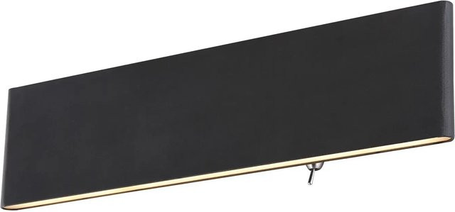 Globo LED-Wandleuchte Siegfried in Schwarz mit modernem Design, B/H: 29,5 x 8 cm - Bild 1