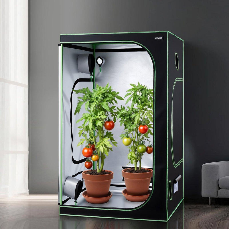 Indoor Grow Zelt Buying Solutions MB, Schwarz und Grün, 600D Hochreflektierendes Mylar, B/T/H: 120 x 120 x 200 cm - Bild 5