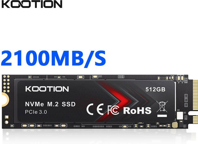 KOOTION X15Lite NVMe M.2 SSD 1 TB, PCIe 3.0 x 4 interne Solid State Drive für Laptop und Desktop, Schwarz - Bild 1