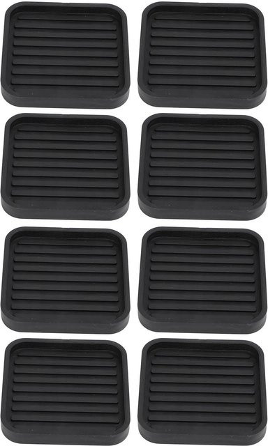 8er Set Antivibrationspads aus Gummi in Schwarz von OutsideWorld zur Erhöhung von Waschmaschine und Kühlschrank - Bild 1