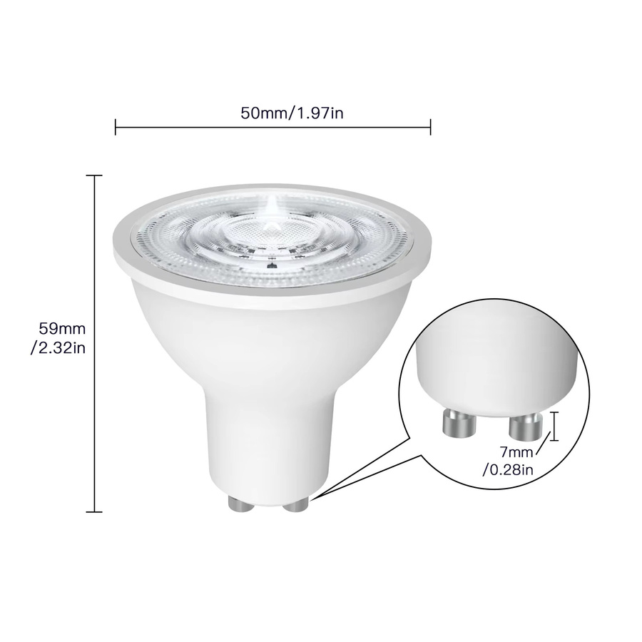 MOES Smart LED-Glühbirne GU10 mit Tuya ZigBee und WIFI, RGBW dimmbar, Weiß, Sprachsteuerung für Alexa und Google Assistant via Smart Life App - Bild 4