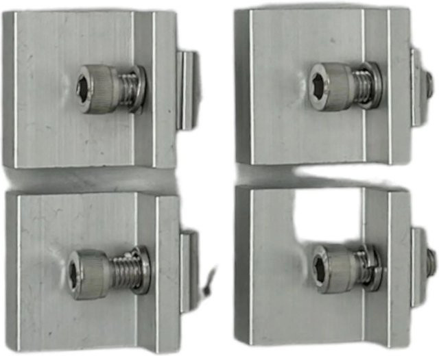 Jet-Line 4er-Set Endklemmen zur Dachbefestigung für Solarpanele aus Aluminium in Silber, Breite: 3 cm - Bild 1