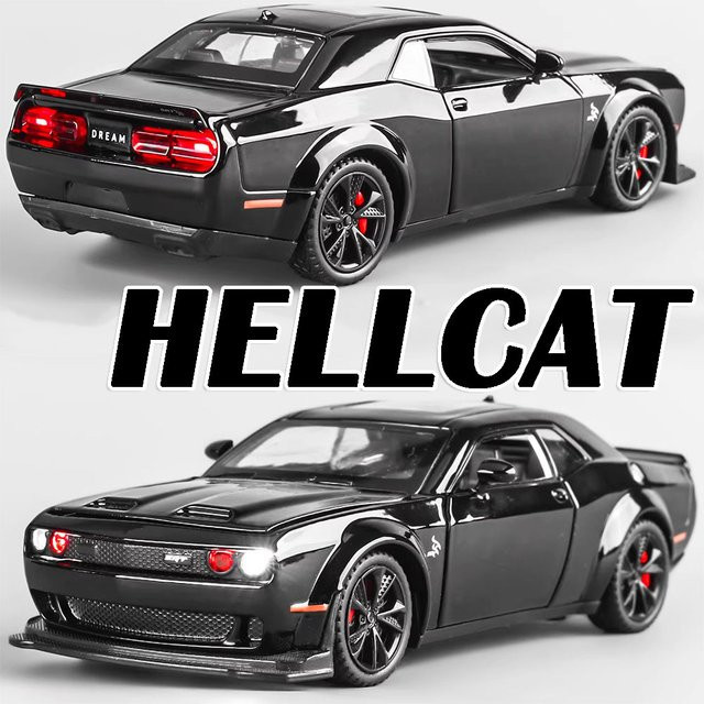 MAKEDA Hellcat Tomahawk Modell, Sport Auto, 1:32, mit Licht und Sound, Metall - Bild 1