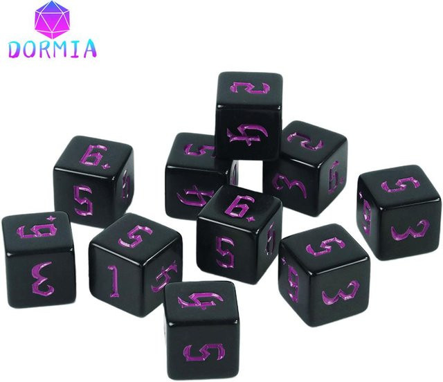Dormia D6 Würfel, Fantasy, DND, Zubehör, Bunt / Mehrfarbig, Schwarz - Bild 1