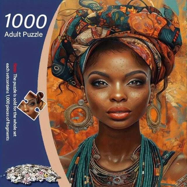 AZNM Stammesfrauenporträt Puzzle, 1.000 Teile, Bunt / Mehrfarbig - Bild 1