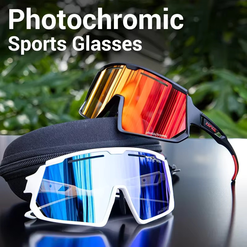 Kapvoe Sportsonnenbrille, Photochrome, Unisex, Kunststoff - Bild 4