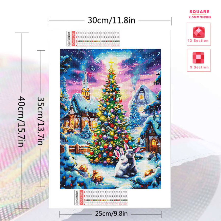 EverShine Haus Diamant Mosaik Kaninchen, DIY Malerei, Bunt / Mehrfarbig - Bild 2