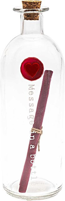 idee. Creativmarkt Message in a Bottle Flasche mit Herz in Rot und Transparent - Bild 1