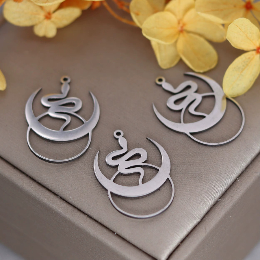 Anhänger Charms, Edelstahl, Silber, Unisex - Bild 1