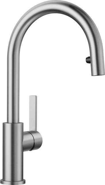 Blanco Küchenarmatur Candor in Silber mit ausziehbarer Brause und schwenkbarem Auslauf - Bild 1