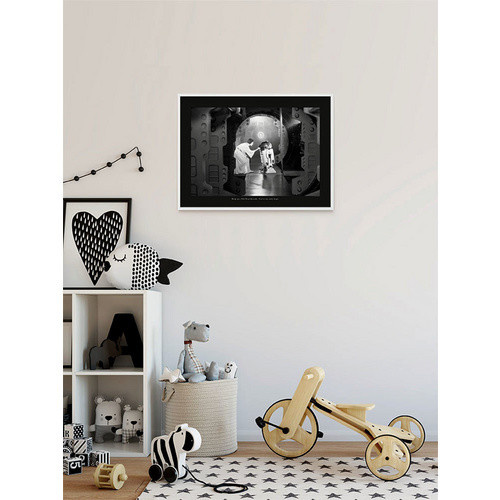 Komar Wandbild Star Wars Leia R2D2 Quote in Schwarz-Weiß, B/H: 40 x 30 cm - Bild 3