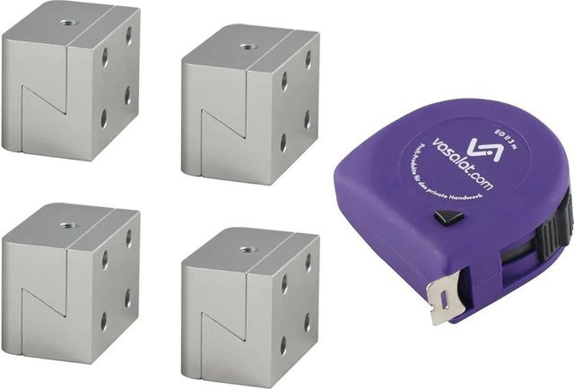 vasalat Set SVP Stufenverbinder Treppenverbinder aus Aluminium in Silber - Bild 1