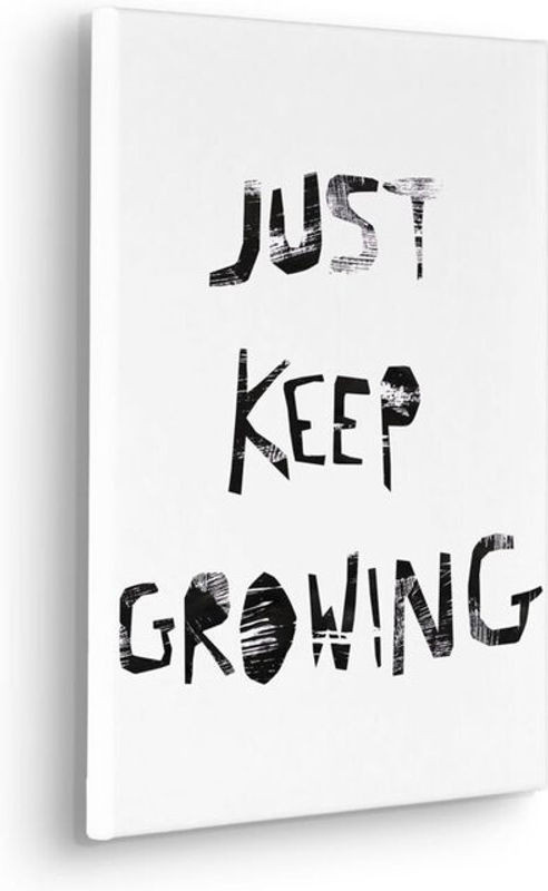 Komar Canvasbild Growing Up Minimalistisch Urban Typografie Weiß B: 40 cm, H: 40 cm - Bild 1