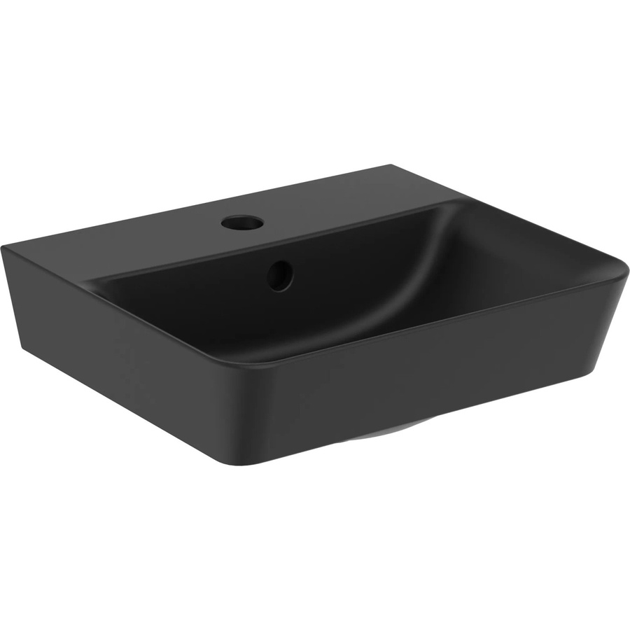 Ideal Standard Handwaschbecken Connect Air Schwarz Matt mit 1 Hahnloch und Überlauf Breite: 40 cm - Bild 2
