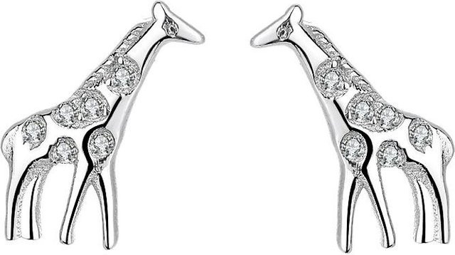 Lucky Star Jewelry Ohrstecker Giraffe, 925 Silber, Zirkonia, Unisex - Bild 1