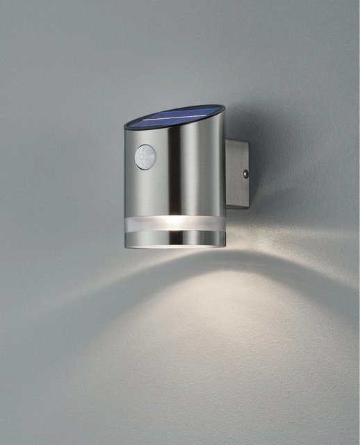 Trio Reality by Trio Salta LED-Außenwandleuchte mit Solarmodul und Bewegungsmelder in Nickel matt - Bild 1