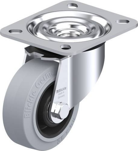 Blickle L-POEV 80XR-SG Lenkrolle in Schwarz, Grau und Silber mit 80mm Rad-Durchmesser und 140kg Tragfähigkeit - Bild 1