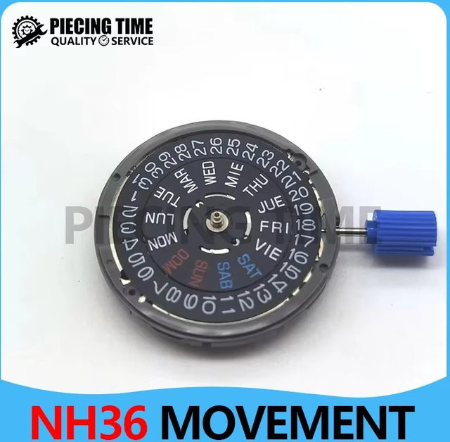 NH36 Automatikwerk, Messing, Schwarz, Unisex - Bild 1