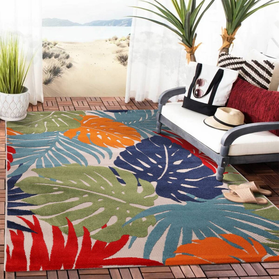 Sanat Outdoorteppich FLORAL bunt B/L: 60 x 110 cm - Bild 3