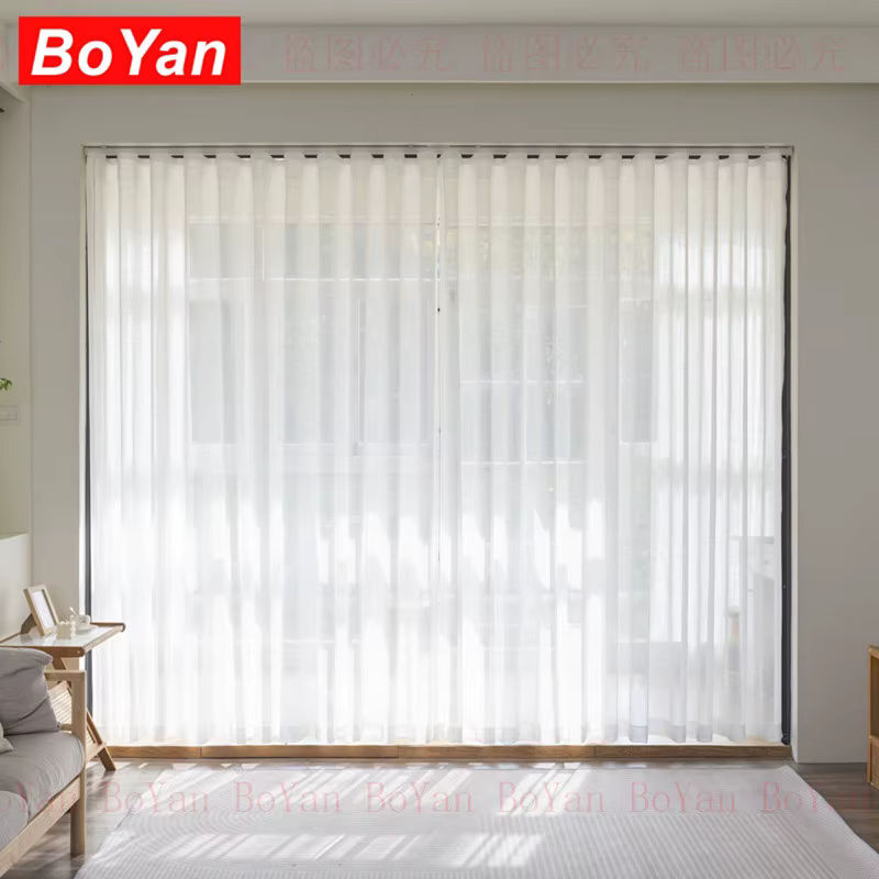 BoYan Transparente Faltenvorhänge aus Leinen in Cremeweiß und Beige, Voile-Fenstervorhänge für Wohnzimmer und Küche - Bild 2