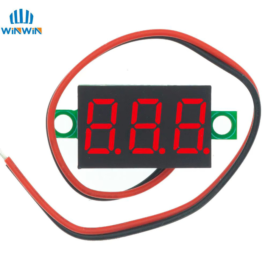 AITEWIN ROBOT Digitales Voltmeter 0,36 Zoll LED-Spannungsanzeige DC 2,5-40V in Rot, Grün oder Blau - Bild 3