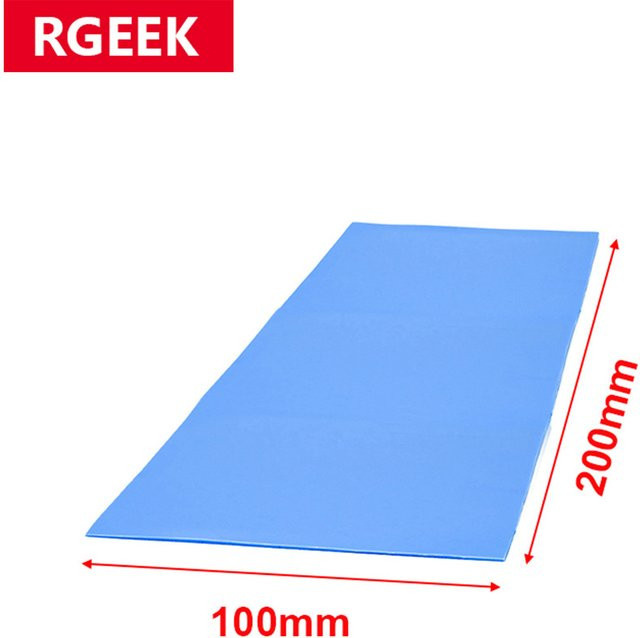 RGEEK Thermal Pad CPU Kühlkörper Silikon Pad mit 6,0 W/mK Leitfähigkeit, B/B: 100 x 200 mm - Bild 1