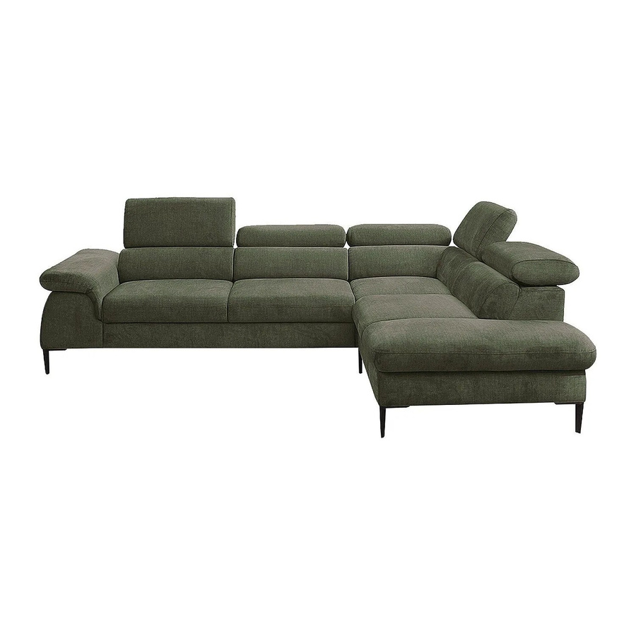 Pascal MORABITO Schlafsofa Sepina in L-Form aus Samt, Grün, 280 cm - Bild 2