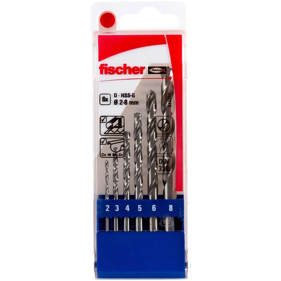 Fischer HSS G Metallbohrer Set in Silber, 6-teilig - Bild 2