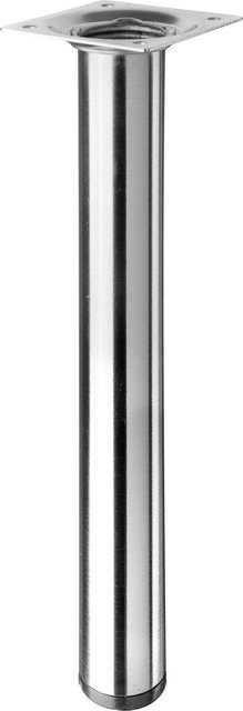 Hettich Tischbein Edelstahl-Optik Silber Durchmesser: 3 cm, Höhe: 25 cm - Bild 1