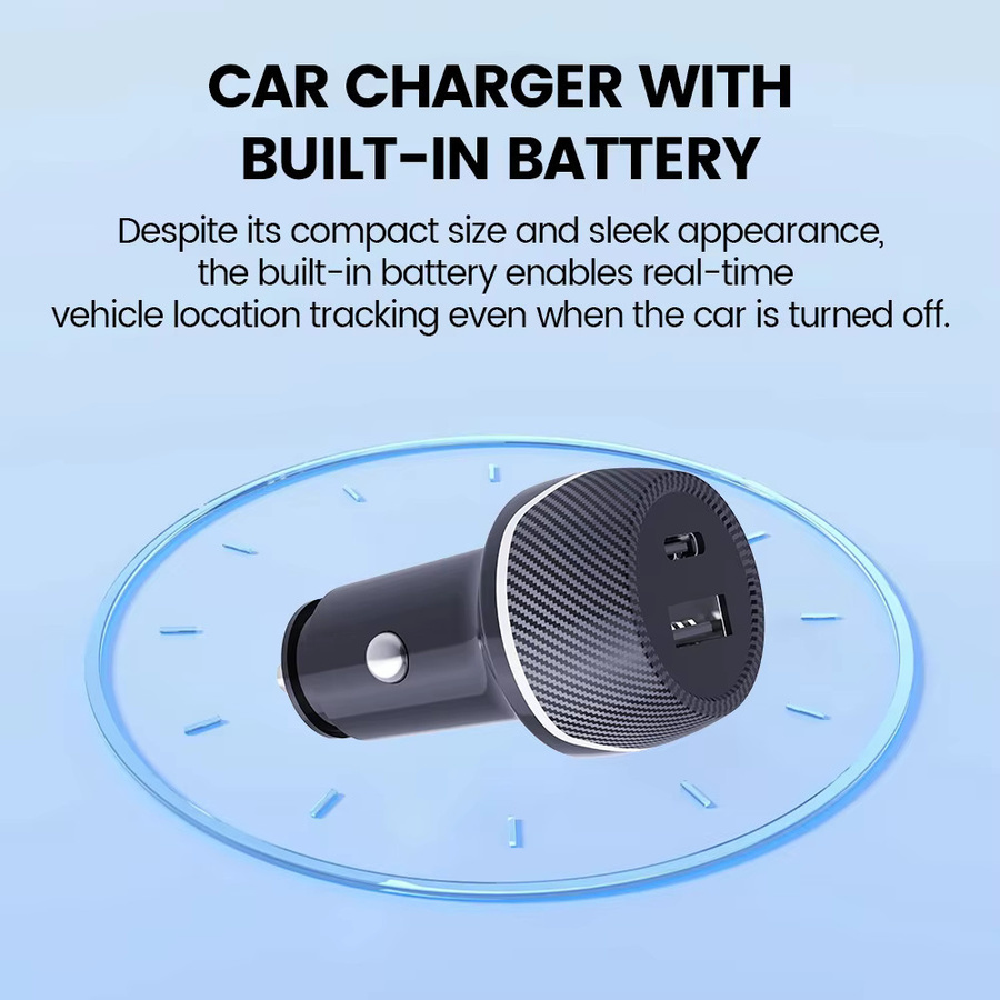 Peocke Auto-Ladegerät mit USB-C Schnellladung und GPS-Ortungsfunktion für iOS Find My App in Schwarz oder Weiß - Bild 6