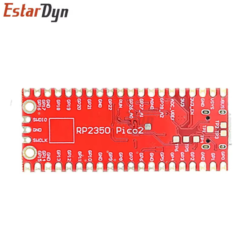 EstarDyn RP2350 PICO2 Entwicklungsboard mit RP2350A Chip und USB-C Anschluss in Rot, kompatibel mit Raspberry Pi PICO2 - Bild 2