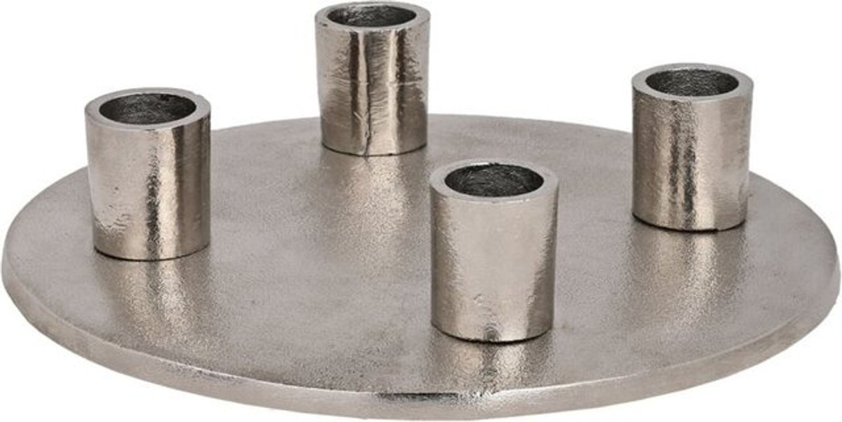 Eglo Living Kerzenhalter Jellicoe aus Metall in Silber, runder Kerzenständer für 4 Stabkerzen, Durchmesser: 20 cm - Bild 1