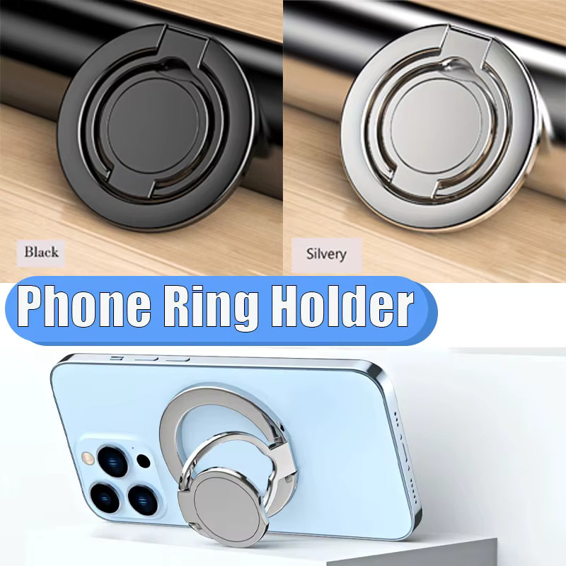 YTDMEN MagSafe Magnetischer Ringhalter und Faltbarer Smartphone Ständer für iPhone 13 14 15 16 in Schwarz - Bild 5