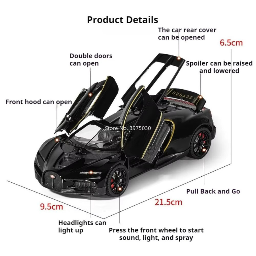 MAKEDA Tourbillon Apollo EVO Spielzeugauto, 1:24, Grau, mit Musik - Bild 4