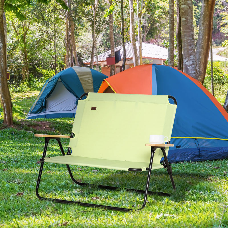 Outsunny Campingstuhl grün aus Stoff B/H/L: 67 x 80 x 141 cm - Bild 2